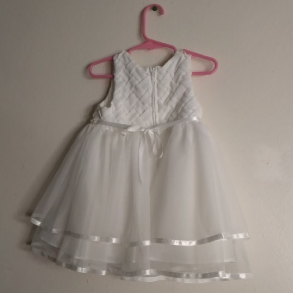 Rare Editions White A-Line Scoop Neck Sundress for Weddings / A#1 - Picture 2 of 3